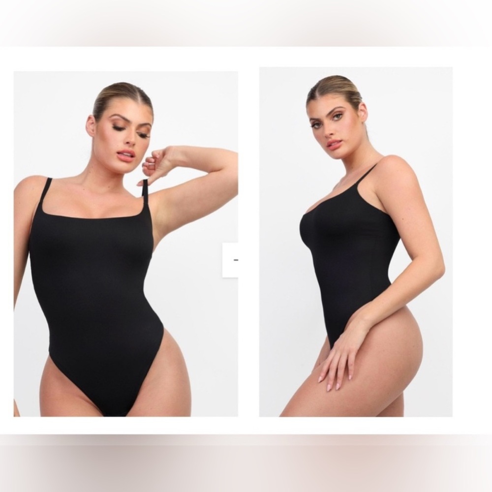 Popilush The Shapewear Bodysuit CloudSense Soft High-Cut Thong - Black (L)